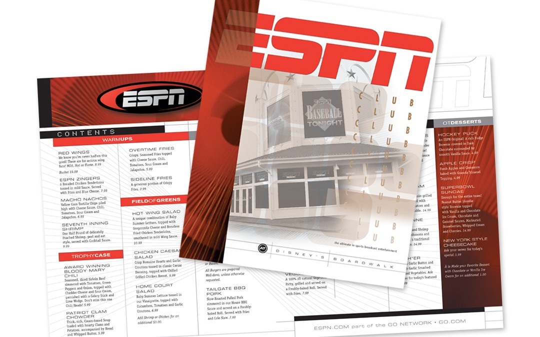 ESPN Club Menu